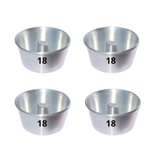 Kit 4 (QUATRO) Forma Bolo Redonda PUDIM C/TUBO N 18 Assadeira Alumínio em Oferta na Shopee