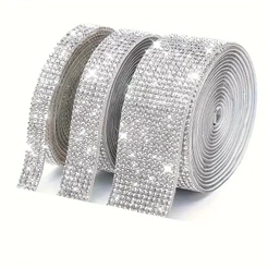 Manta Strass Termo Colante18mm X45cm C/5 Filas de Strass