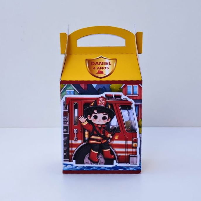Caixa Maletinha Bombeiro | Lembrancinhas | Caixas Personalizadas | Festa Infantil | Kit Aniversario | Personalizados
