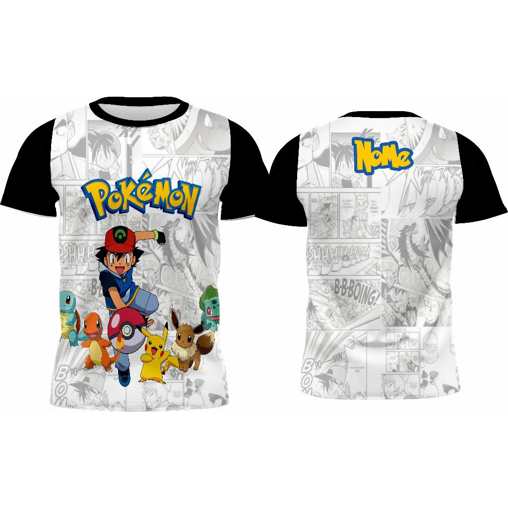 Camiseta infantil Pokemon + Nome atras (mod7)