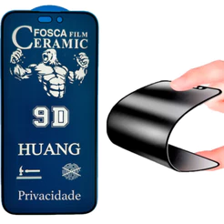 Kit 3/Kit 5 Películas Ceramica Fosca Privacidade 9D Samsung S23 Fe/A54/A55/A14/A15/S20 Fe/A13/A23/A12/M14/M15/A30s