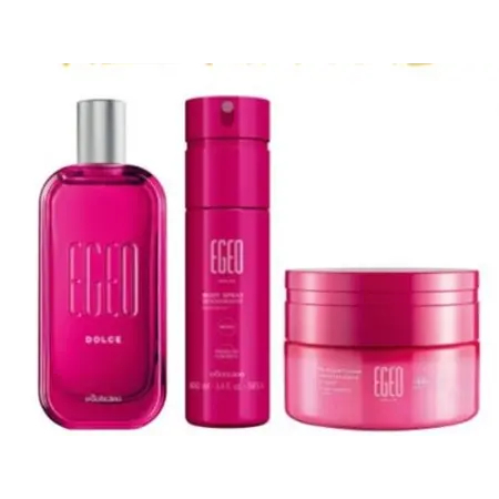 Combo Egeo Dolce: Desodorante Colônia 90ml + Merengue Hidratante Desodorante + Body Spray 100ml - Kit para presente
