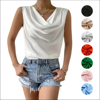 Regata Feminina Gola Caída Verão Duna Elegante Várias Cores P ao GG em Oferta na Shopee
