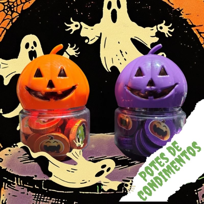 Pote de Condimentos Halloween