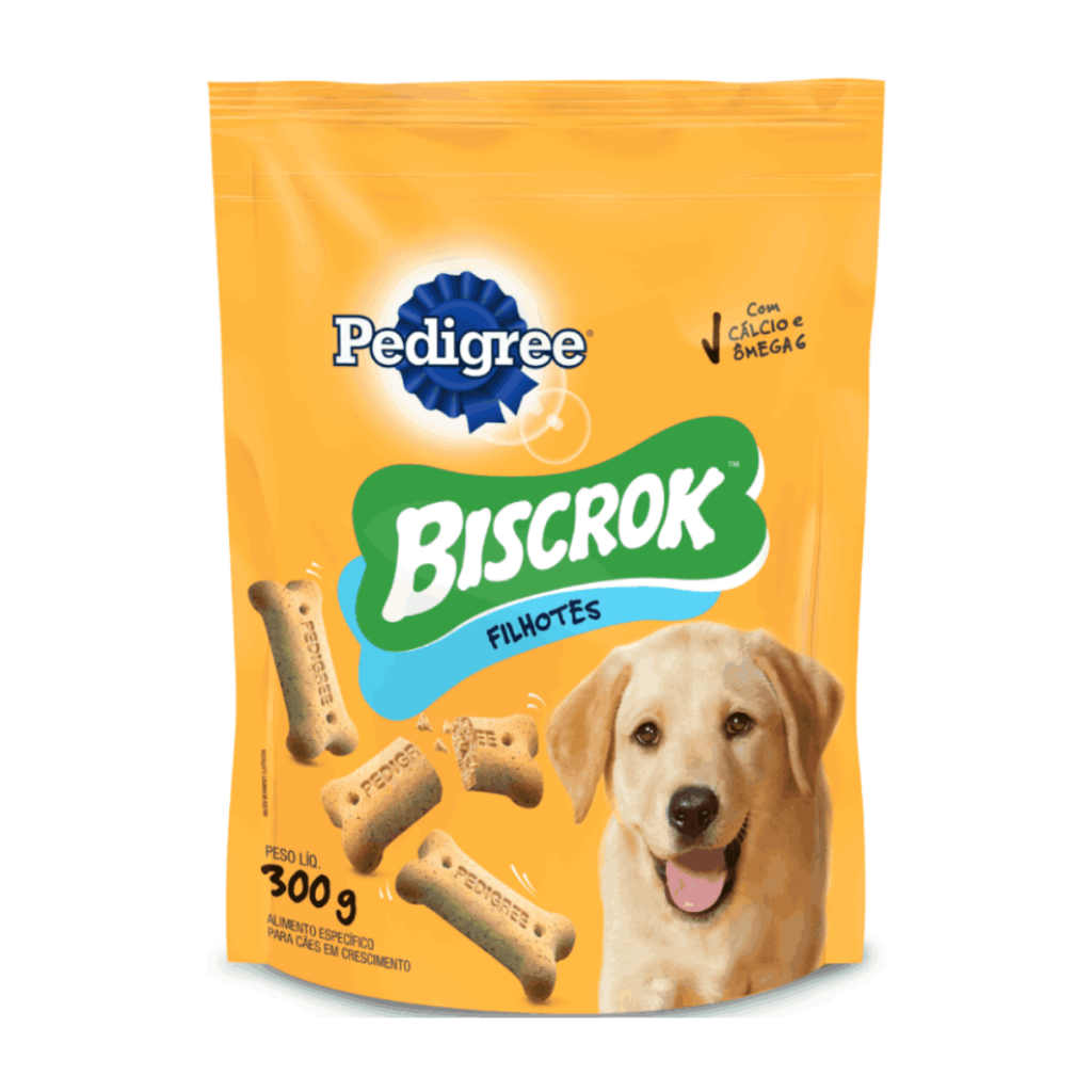 Biscoitos Para Cães Filhotes Pedigree, Petisco Para Cachorro Filhote, Biscrok Cálcio E Ômega 3