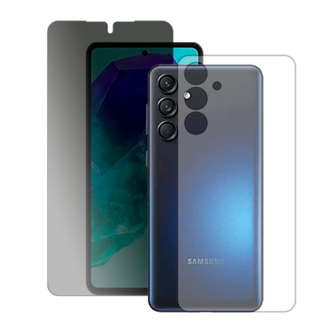 Película Hidrogel Privacidade + Película Hidrogel HD Verso Para Samsung Galaxy M