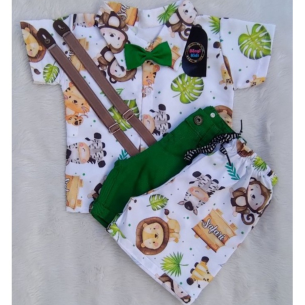 Look Temático SAFÁRI -menino Aniversário 2 Em Um Festa Infantil em Oferta na Shopee
