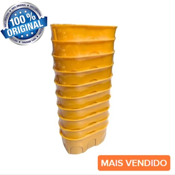 Caixa de Luz 4x2 DRYWALL (gesso) Amarela - 100 Unidades Construção Obras Eletricidade Energia Top