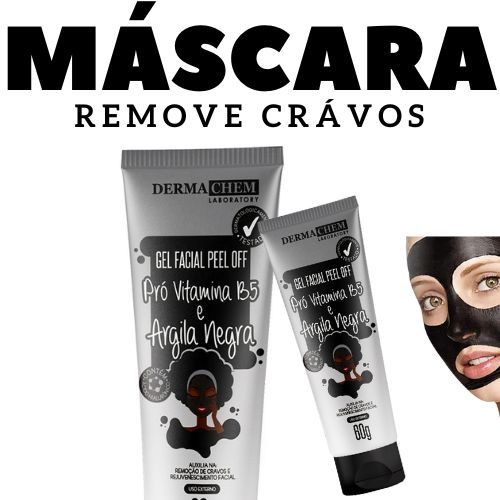 Máscara Facial Peel Off Argila Negra Remove Cravos 60G em Oferta na Shopee