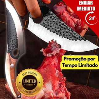Faca churrasco Artesanal Personalizada Afiada aço inox cirúrgico com bainha em couro legítimo em Oferta na Shopee