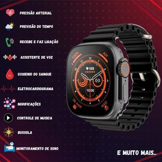 Smartwatch Original X10 T900 T900 Ultra Série 9 Bússola 45mm Esportivo Fitness Relógio In…