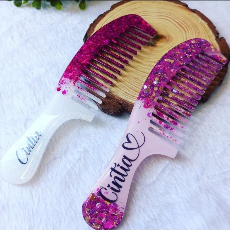 Pente em Resina Personalizado em Oferta na Shopee