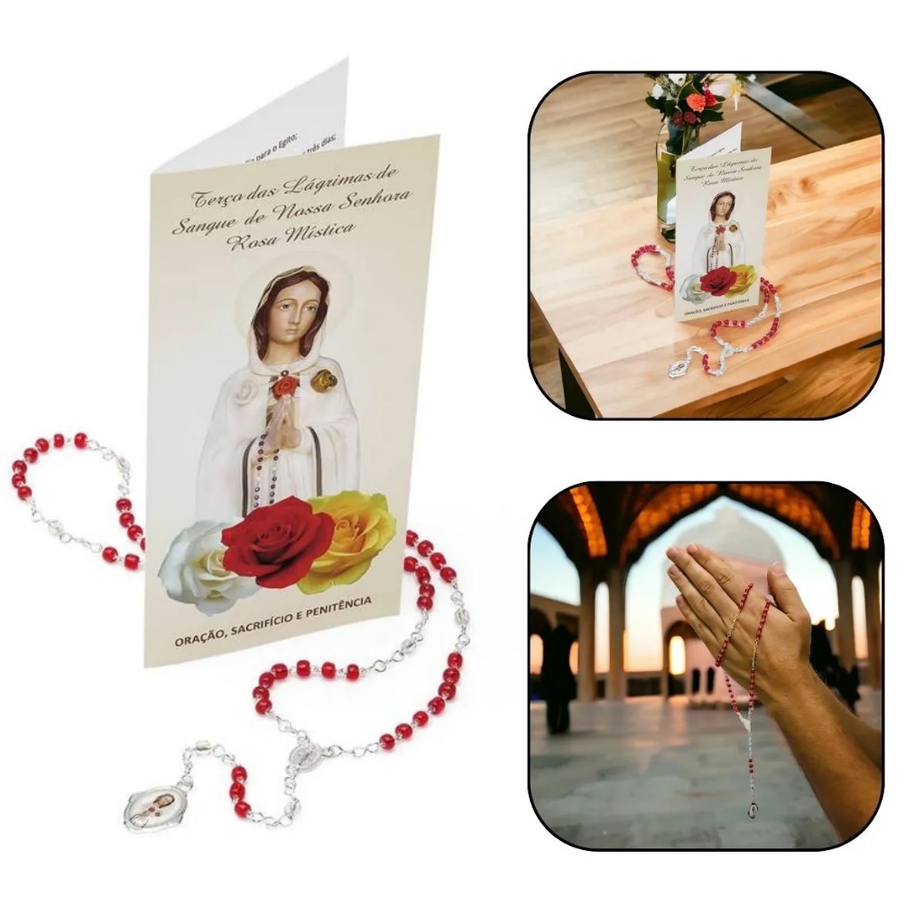 Terço Das Lágrimas De Sangue De Nossa Senhora Rosa Mística
