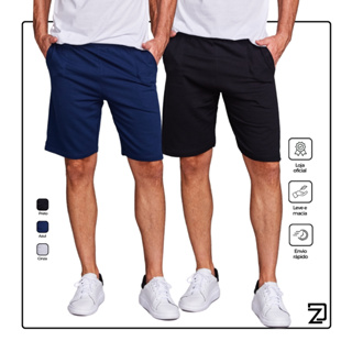 Kit 2 Short Masculino Moletinho Basico em Oferta na Shopee