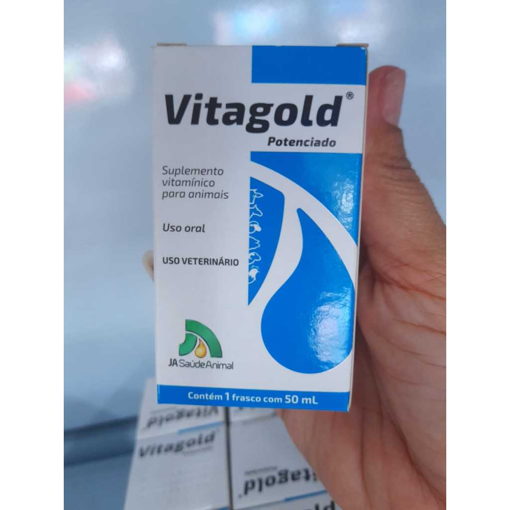 Vitagold Potenciado 50 ML - Vitamínico - Aves Bovinos Suinos Equinos