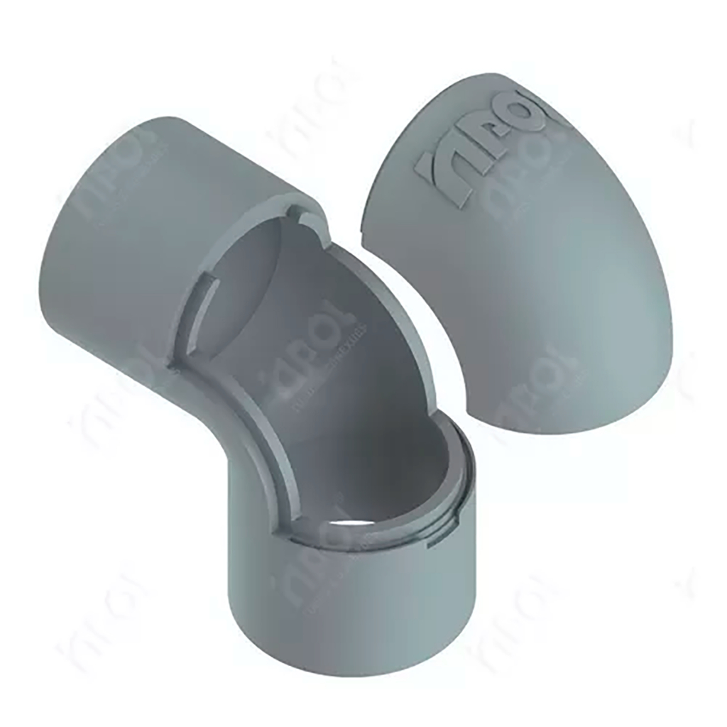 Kit com 10 Joelho Com Janela 3/4 Cinza Inpol