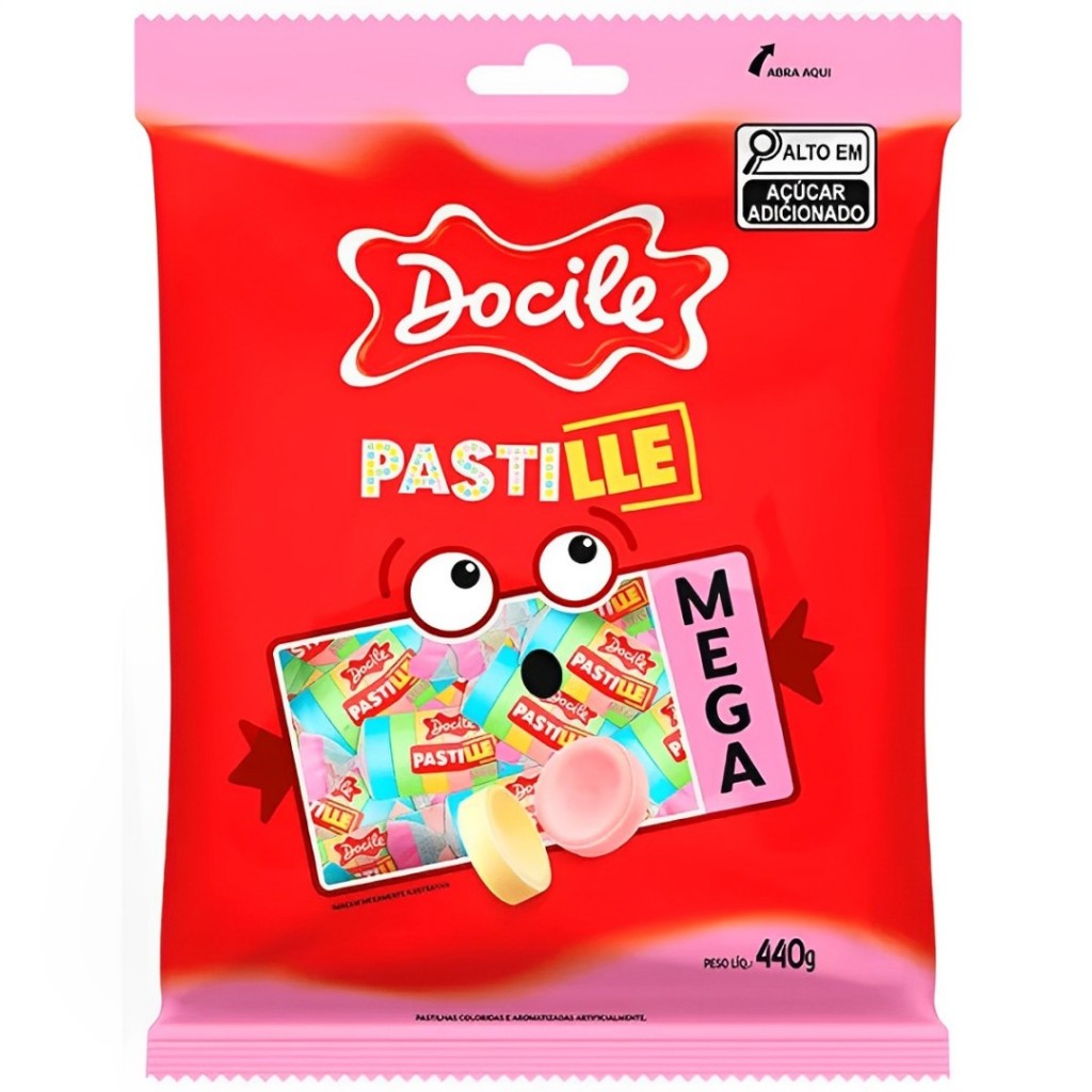 Pastilha Frutas Sortida Mega 440g C/50 Unidades - Docile