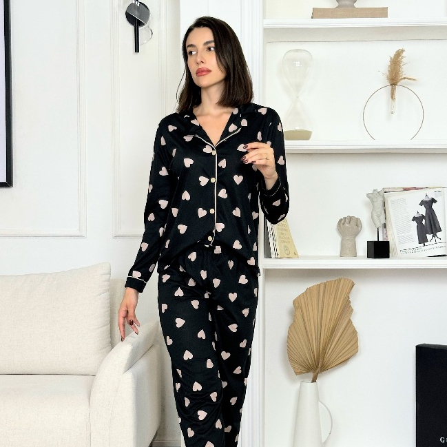 Pijama Americano Minnie Feminino Longo Inverno Amamentação Frio Estampas Variadas