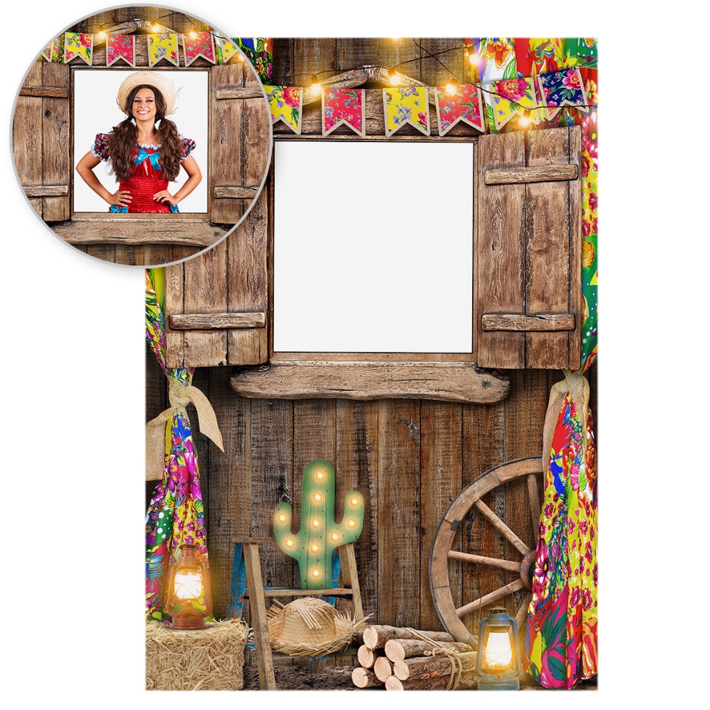 Painel Retangular Vazado Festa Junina São João Interativo Tecido 1,50x2,20 em Oferta na Shopee