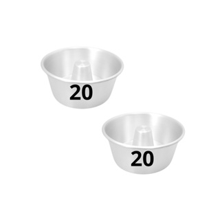 KIT 2(DUAS)  Assadeira Bolo PUDIM C/TUBO N 20 Forma Alumínio em Oferta na Shopee