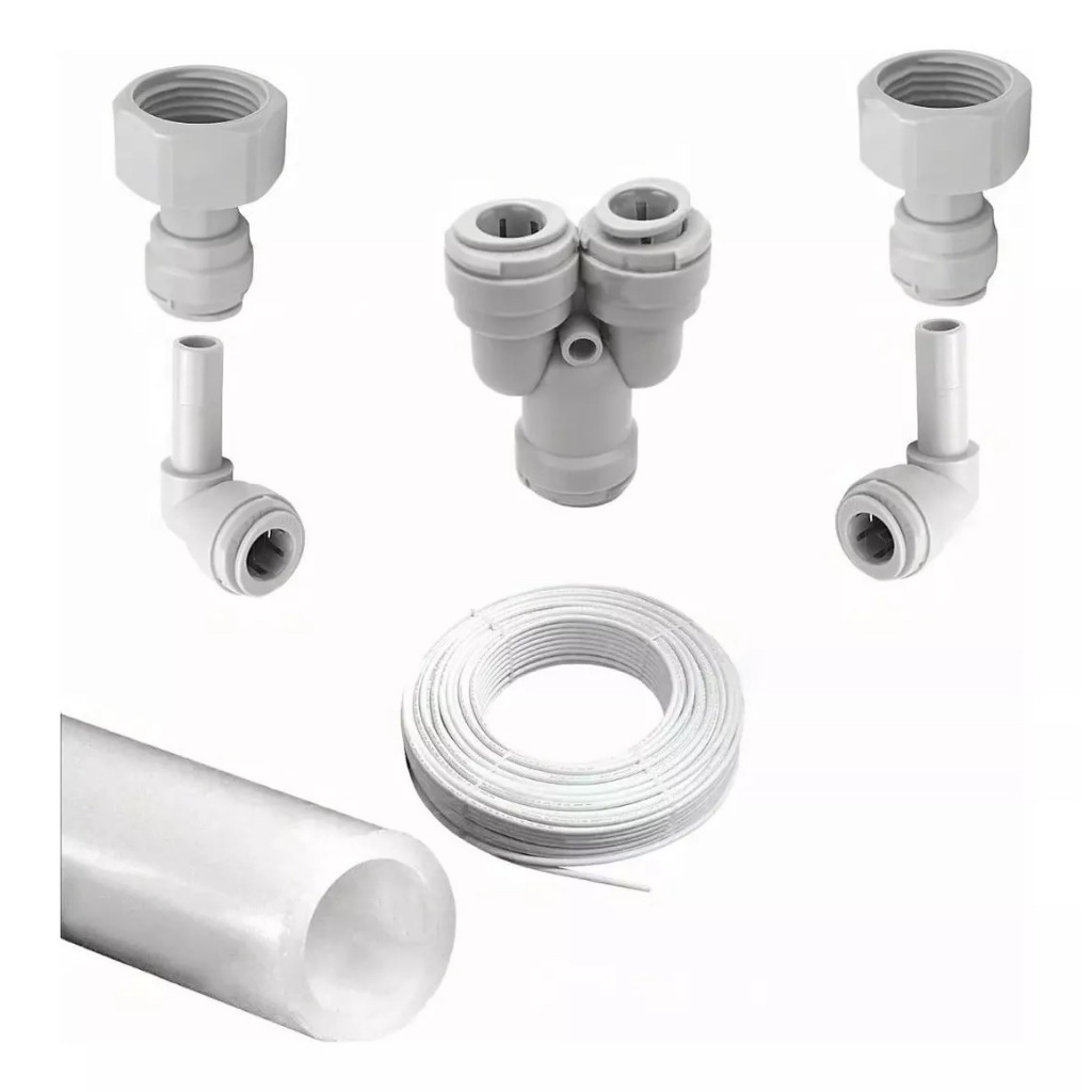 Kit Conexões Chopeira Elétrica com Filtro - 2 Torneiras e 1 Barril Completo