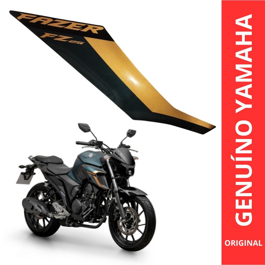 ADESIVO GRÁFICO FZ25 FAZER 250 VERDE FOSCO ABA TANQUE DIREITO 2024
