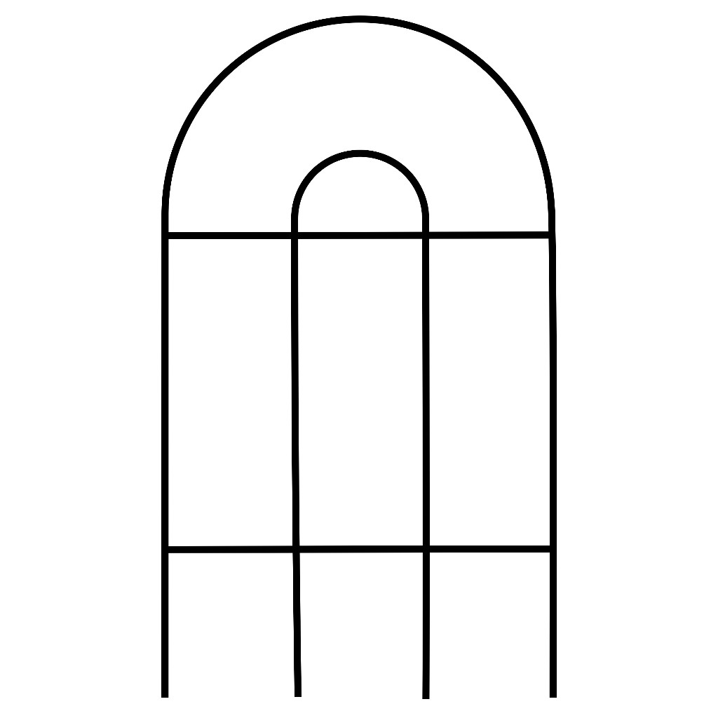 Cerca Decorativa Vintage de Ferro P/ Jardim Grade de Proteção Tamanho 33x57 Centímetros