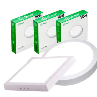 kit 2 Luminária Painel Plafon Led 18w Sobrepor Quadrado Redondo Branco Frio Quente Neutro…
