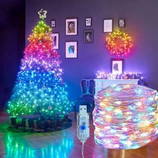 Pisca Pisca 100 Leds USB Árvore Natal Decoração Colorido Led 10M Prova D'Agua Interno Bivolt UNI em Oferta na Shopee