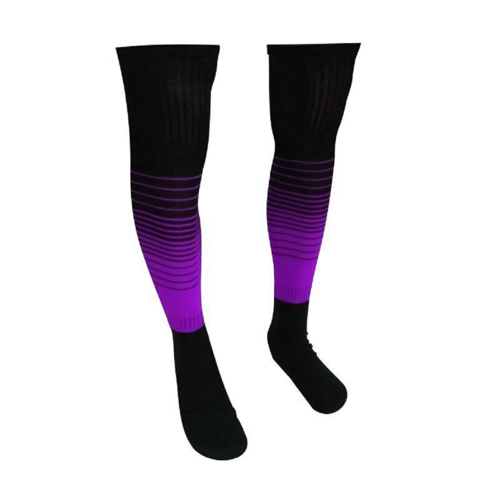 HENSOU MEIÃO FUTEBOL DEGRADE PRETO COM ROXO 1 PAR