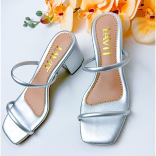 Salto Bloco Prata - Sandália Feminina dourada - Saltinho bloco dourado - Tamanco Dourado - 0061 em Oferta na Shopee