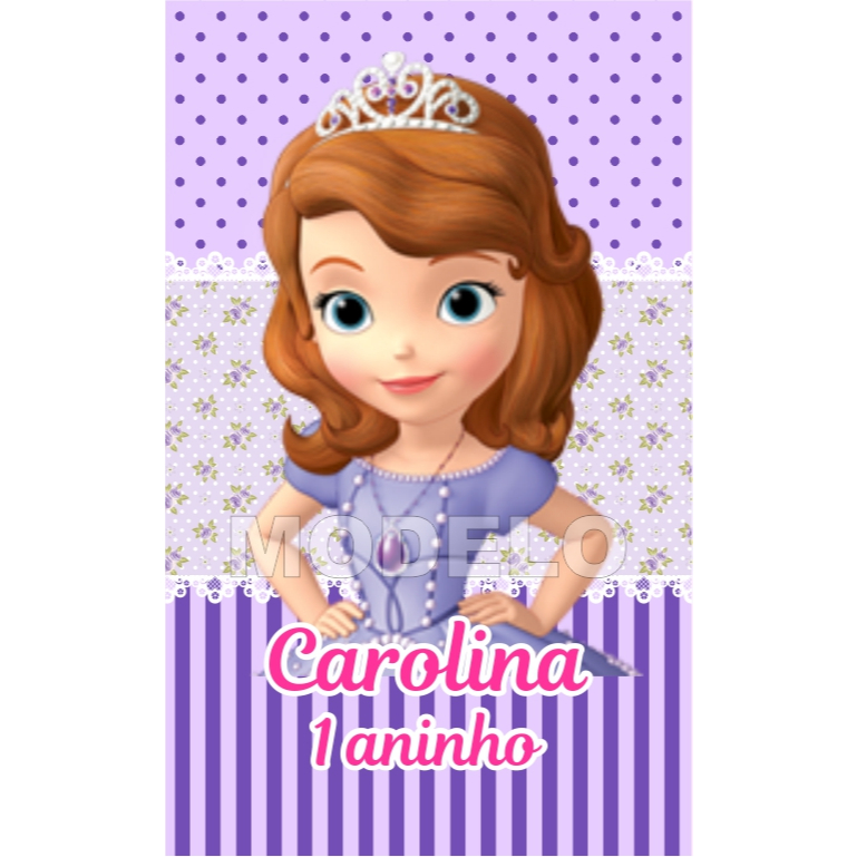 15 Adesivos Tubete Princesinha Sofia - Etiqueta - Rótulo Personalizado