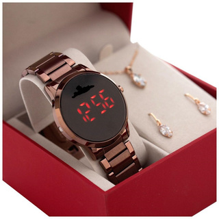 Relogio Digital Feminino Preto Unissex Pulseira 2342 em Oferta na Shopee