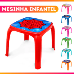 Mesa Mesinha Infantil Plástico Educativa Resistente Estudar Lanchar Brincar