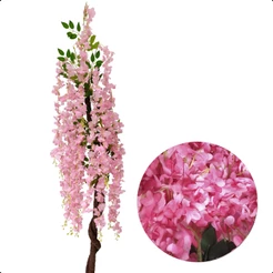 Cerejeira Pendente Salgueiro Artificial 150cm Branca Rosa Sem Vaso