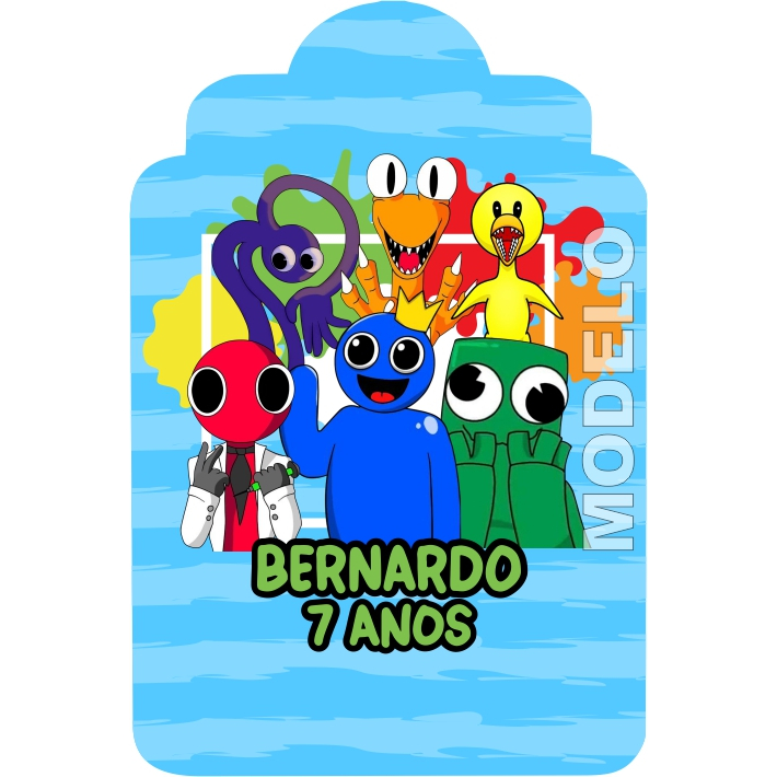 15 Tags de Agradecimento Rainbow Friends - Etiqueta - Rótulo Personalizado