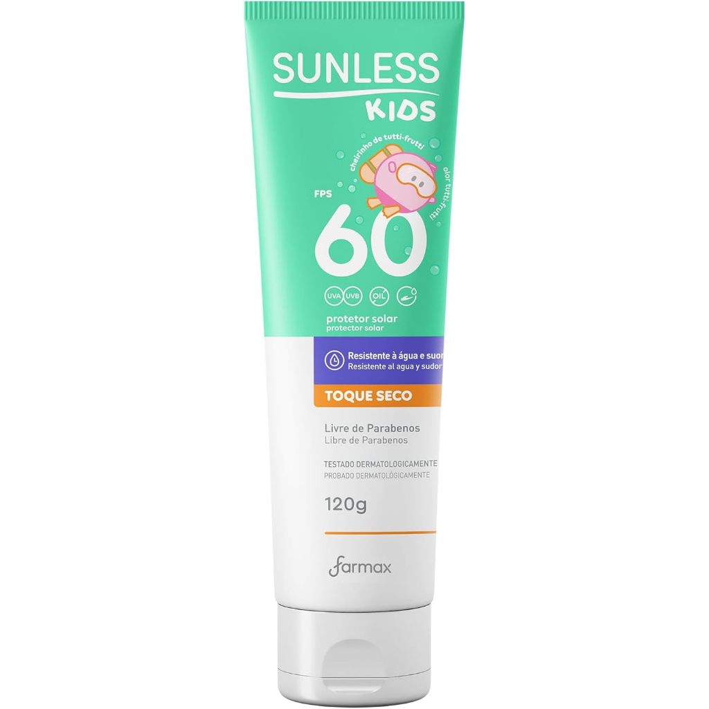 Protetor Solar Kids 120g FPS 60 Toque Seco