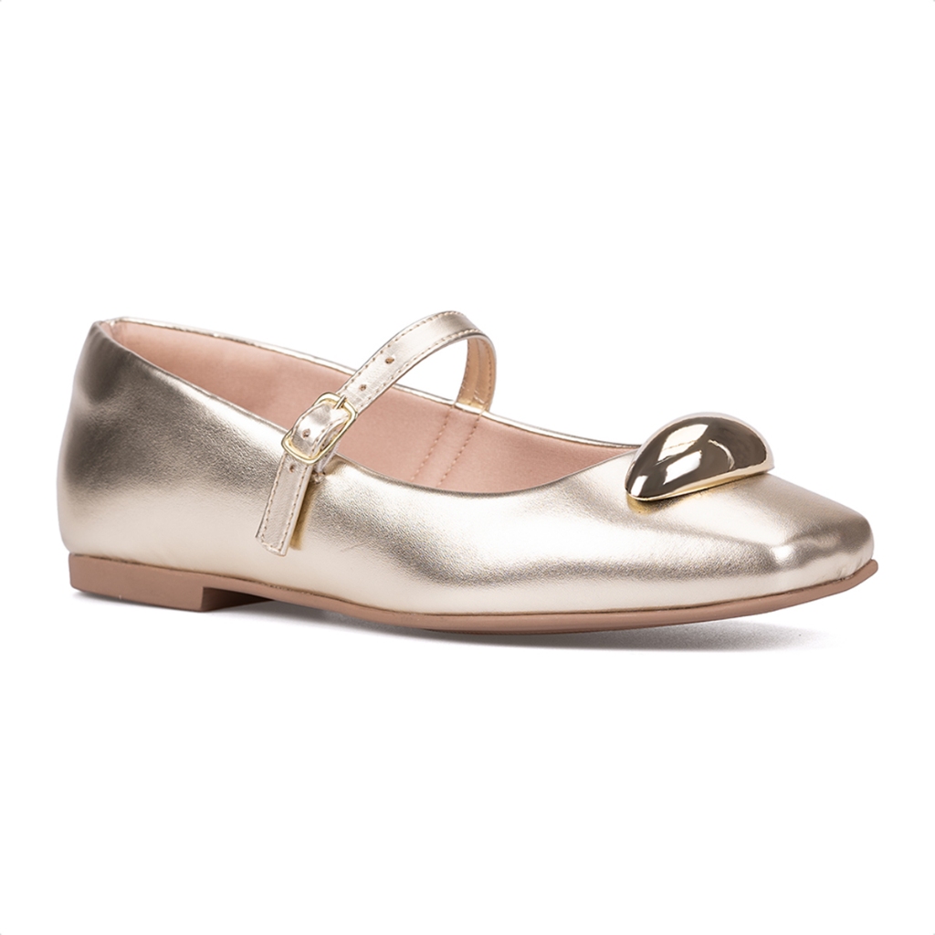 Sapatilha Feminina Estilo Boneca Aplique Metalizado em Oferta na Shopee