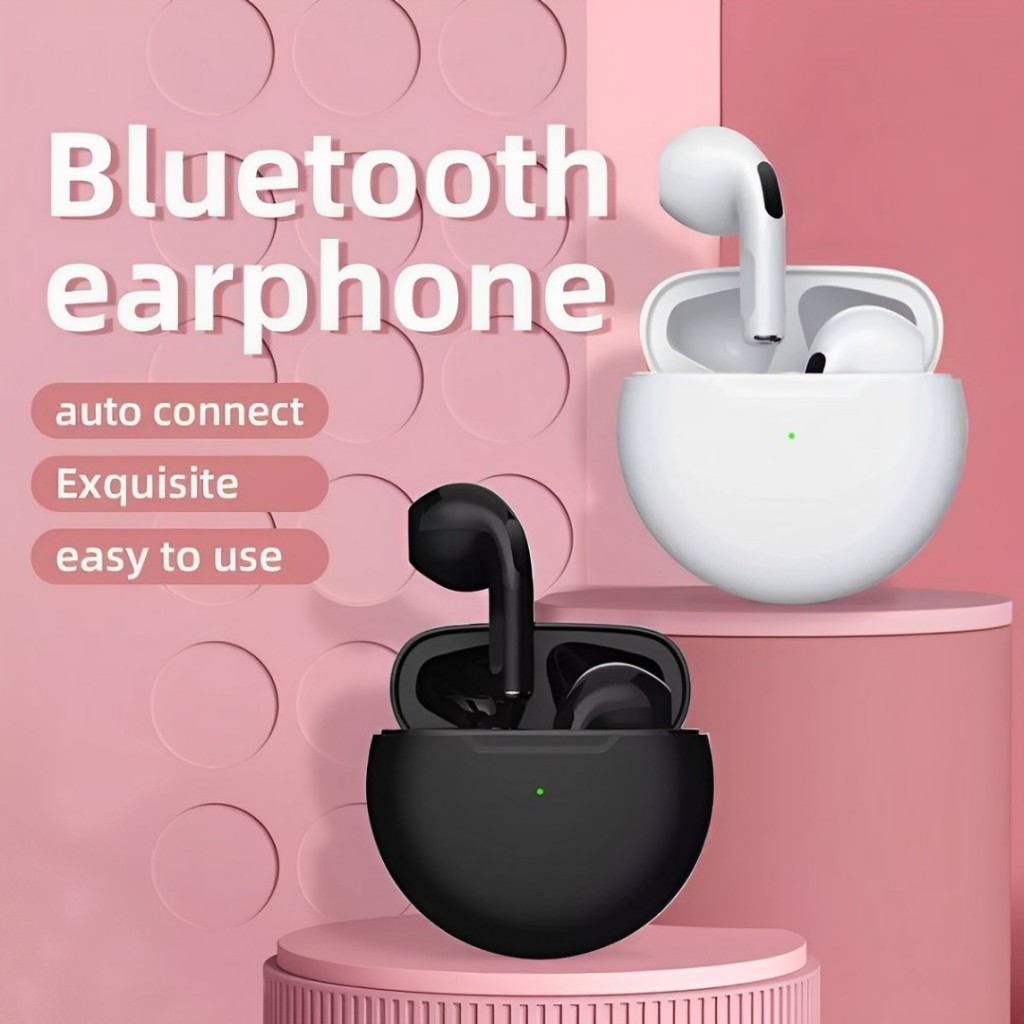 Fone De Ouvido Sem Fio Pro6 Preto E Branco