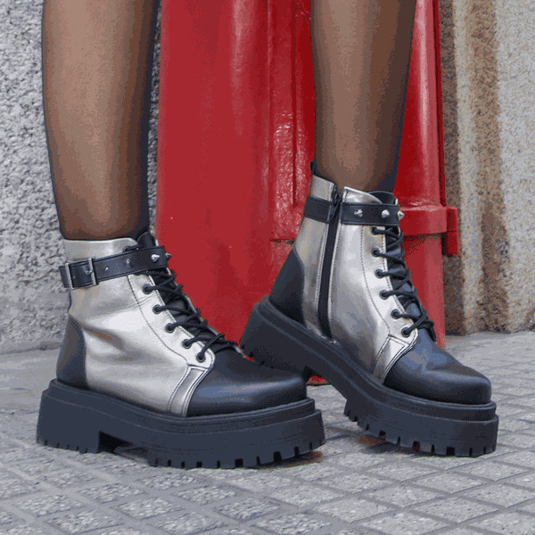 Bota Coturno Feminino Solado Tratorado Confortável Fivela WIKIshoes