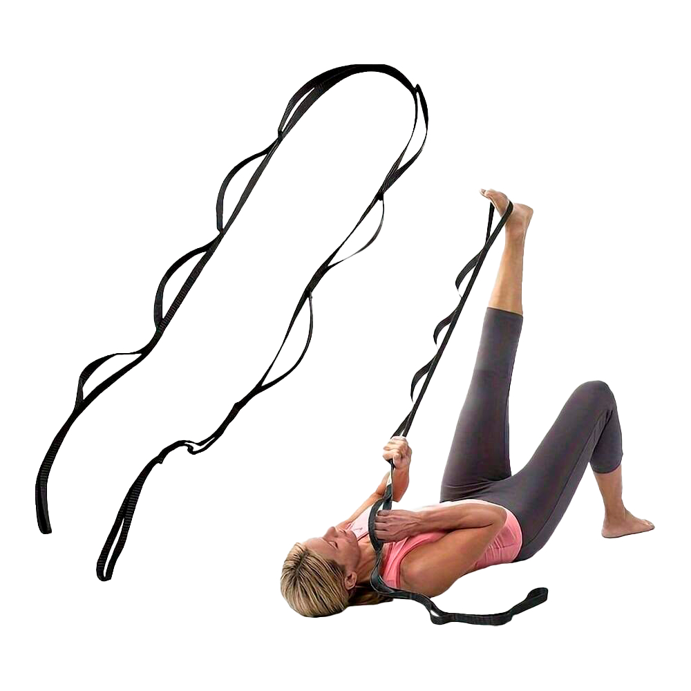 Fita De Alongamento Pilates Com 10 alças Faixa De Yogal Fisioterapia Cinto Fita Suporte Pé Ginastica em Oferta na Shopee