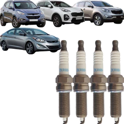 Jogo de Velas Original NGK Elantra Ix35 Sportage 2.0 16v