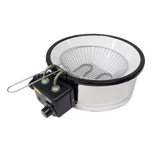 Fritadeira Elétrica Inox 2l Óleo Tacho Esmaltado Termostato