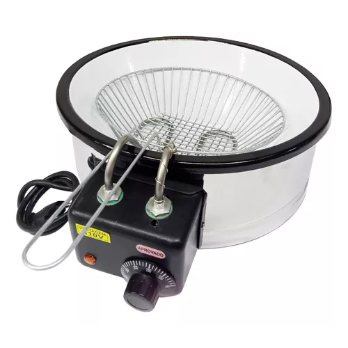 Fritadeira Elétrica Inox 3l Óleo Tacho Esmaltado com Termostato