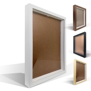 Moldura Caixa Alta 21x30 (A4) Com Vidro e Profundidade em Oferta na Shopee