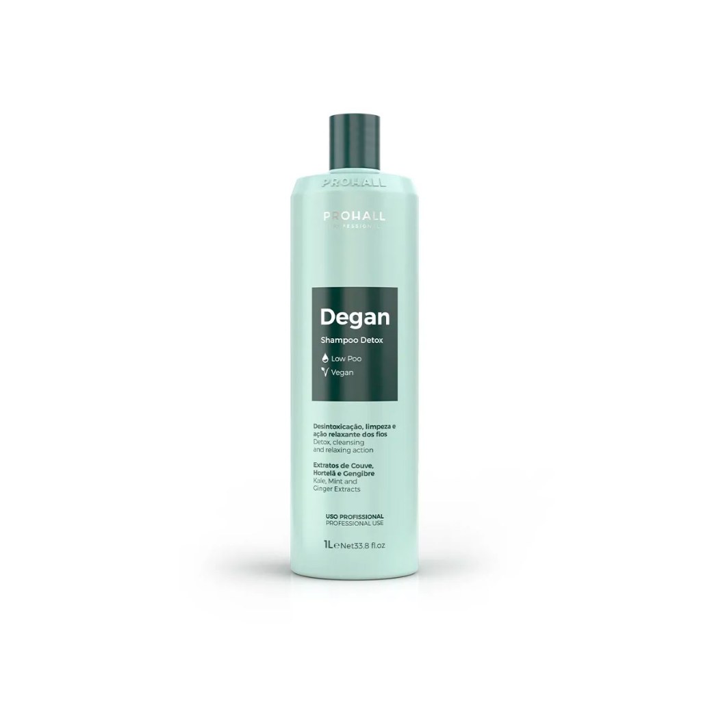 Shampoo Degan Detox Vegano Prohall Uso Profissional 1litro