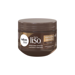 Salon Line Máscara Matizadora Castanho Radiante Meu Liso 300G em Oferta na Shopee