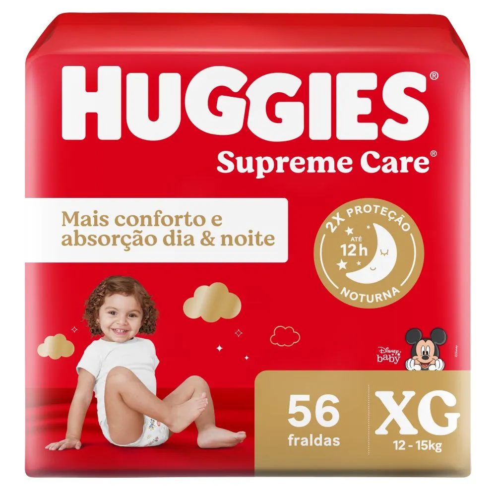 Fralda Huggies Supreme Care XG 56 Unidades
