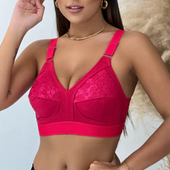 Kit 2 Sutiã Alça Reforçada Sem Bojo Sem Aro Sutiã com Pala Alta Sustentação Moda Feminina