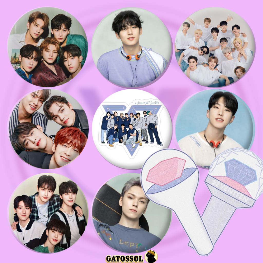 Bottons SEVENTEEN 2- 4,5 cm - KPOP-IDOL-COREANO- Bottom/botton - Boton  - Broche alfinete - Boton - Button - Pin - Botum